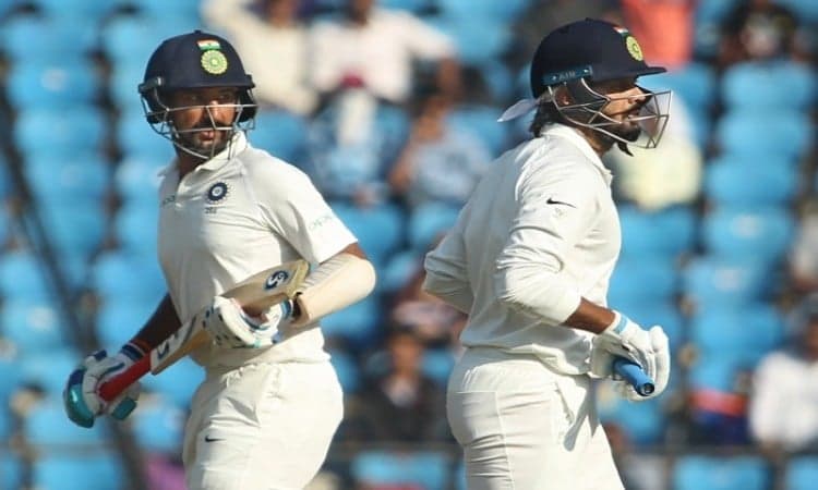 Cheteshwar Pujara, Murali Vijay hand India 107 runs lead against Sri Lanka on Day 2
