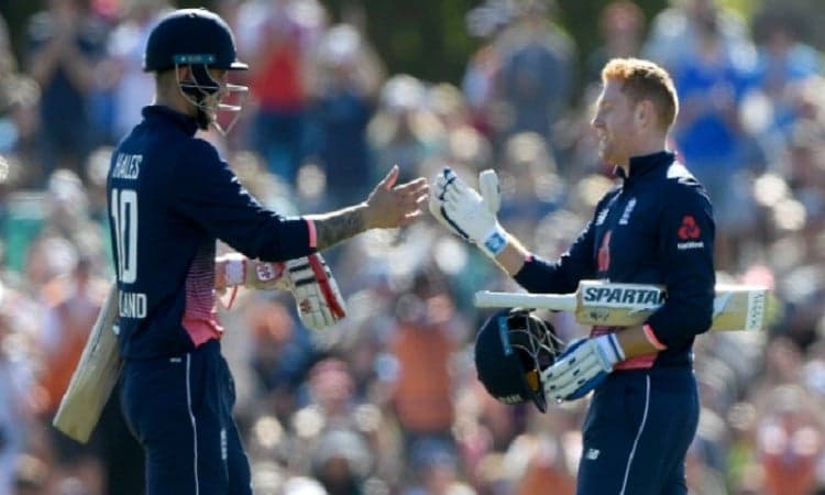Images for Hales, Bairstow tons take England to world record ODI total of 481/6