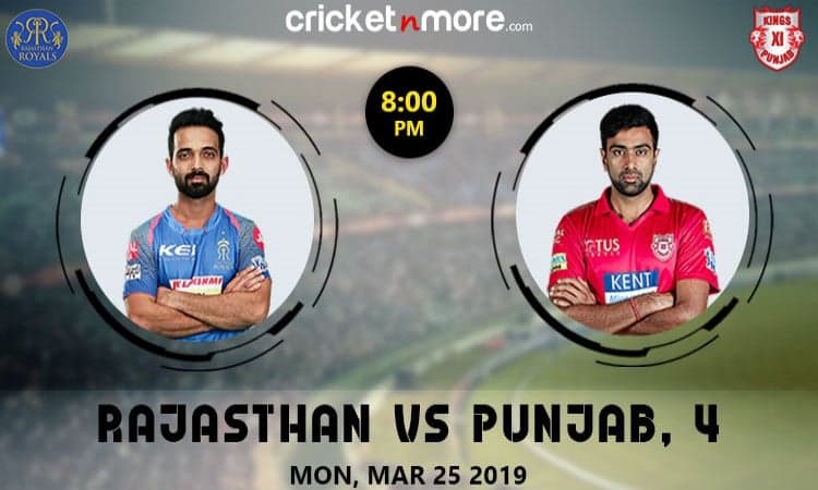 Rajasthan Royals vs Kings XI Punjab