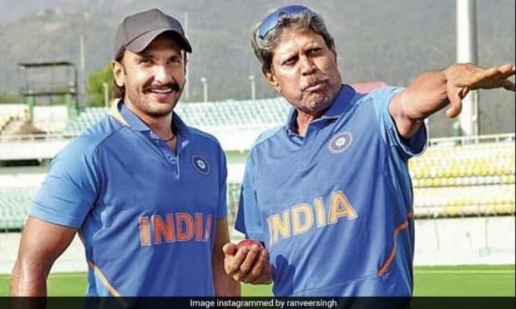 Ranveer Singh and Kapil Dev