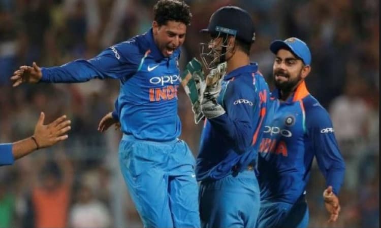 kuldeep yadav, Ms Dhoni, Virat Kohli