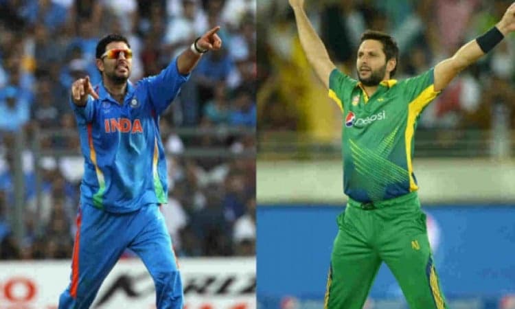 Yuvraj Singh and Shahid Afridi