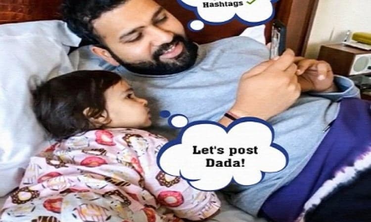 MI share Rohit's photo with 'new social media manager' Images