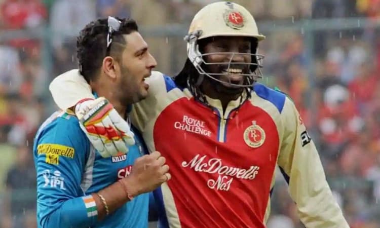 Yuvraj Singh and Chris Gayle