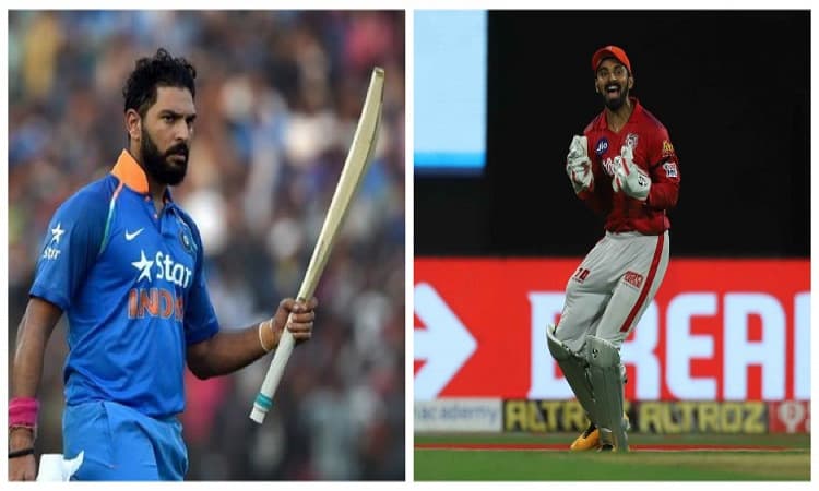 Yuvraj Singh and KL Rahul