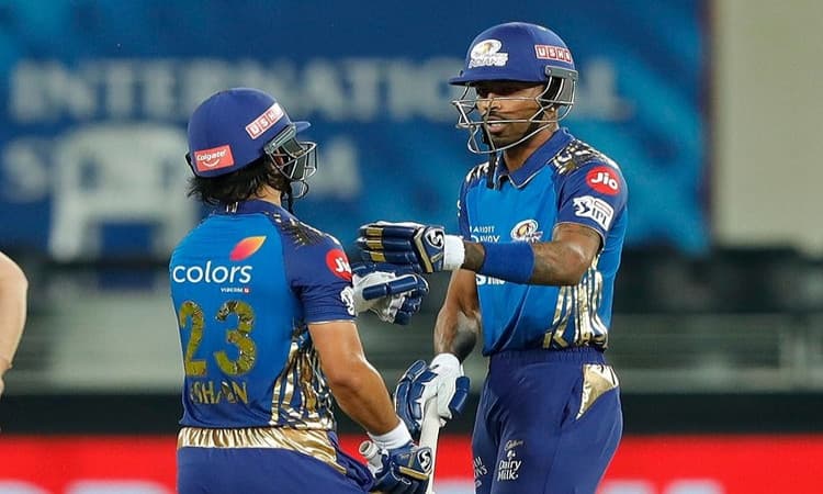 ipl 2020 pandya, kishan powers mi to 200-5 