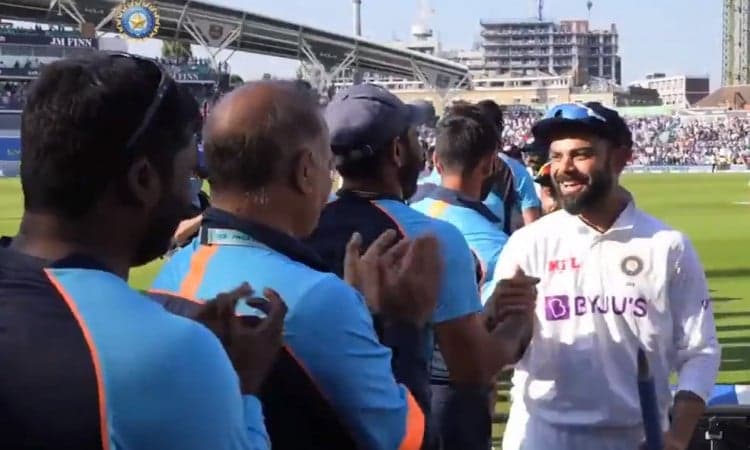 Cricket Image for Do Not Miss: BCCI Shares 'Unseen Visuals' From Dressing Room After Oval Win