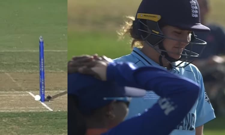 Cricket Image for 'Abe Yaar': Natalie Sciver's Lucky Escape Leaves Indians Shocked 