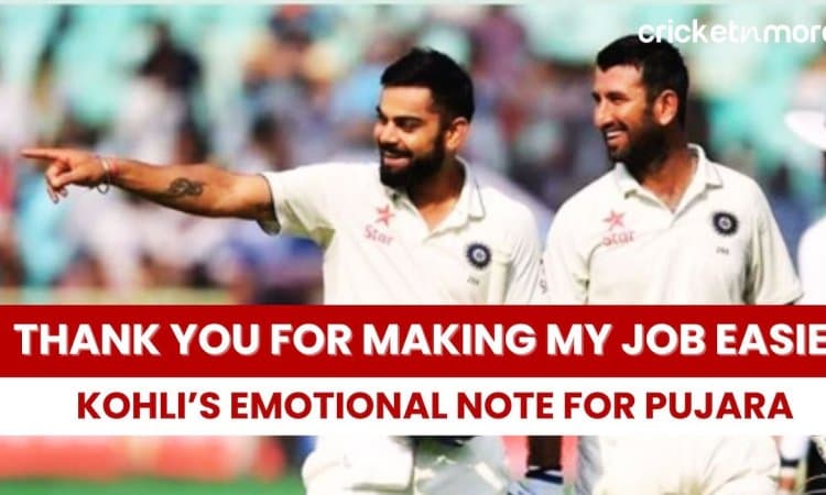 Thank you for making my job easier at 4 pujji: Kohli's post for retired Pujara