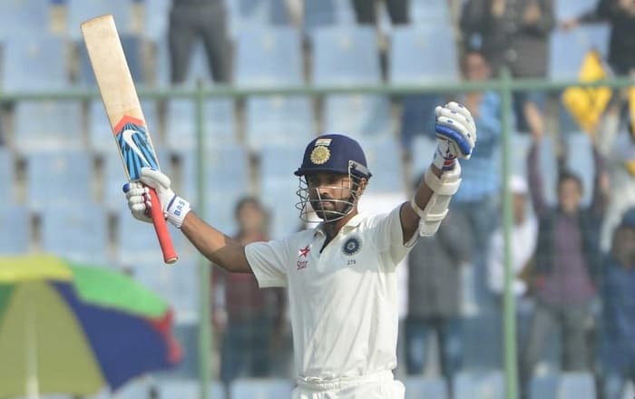 Rahane hits ton as India declare at 500/9 
