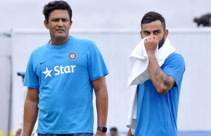 Virat Kohli and coach Anil Kumble Image
