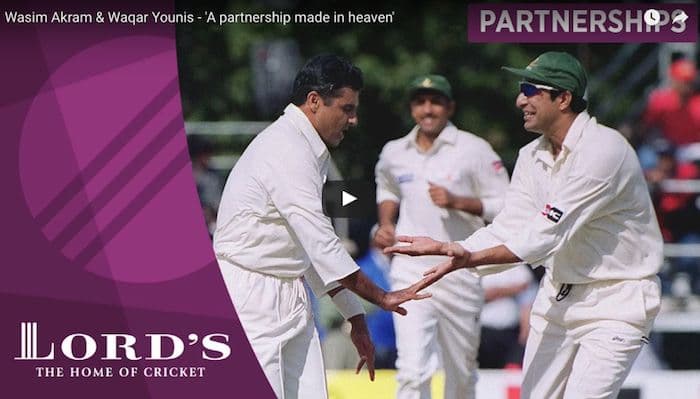 Wasim Akram & Waqar Younis - 'A partnership made in heaven'